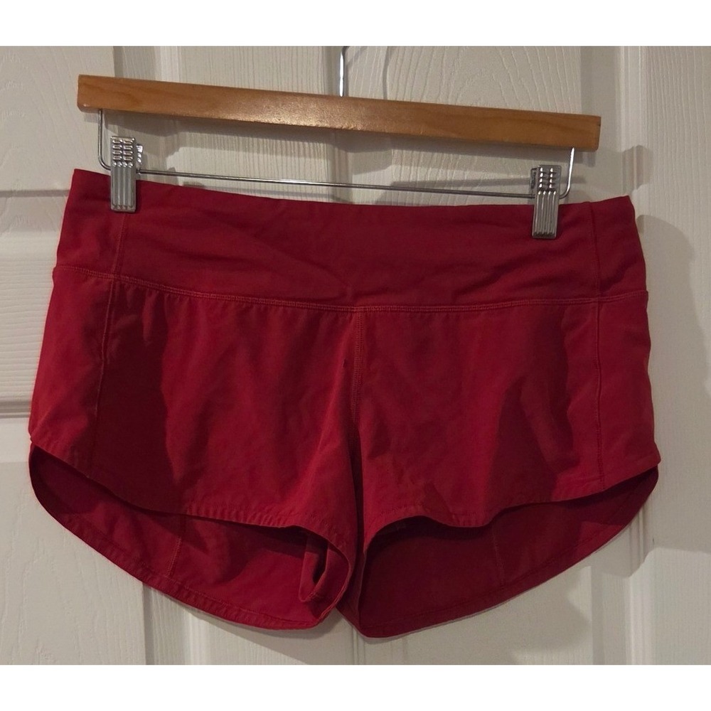 Lululemon Speed Up Short 2.5" Womens 6 Red Running Athletic Lined Shorts